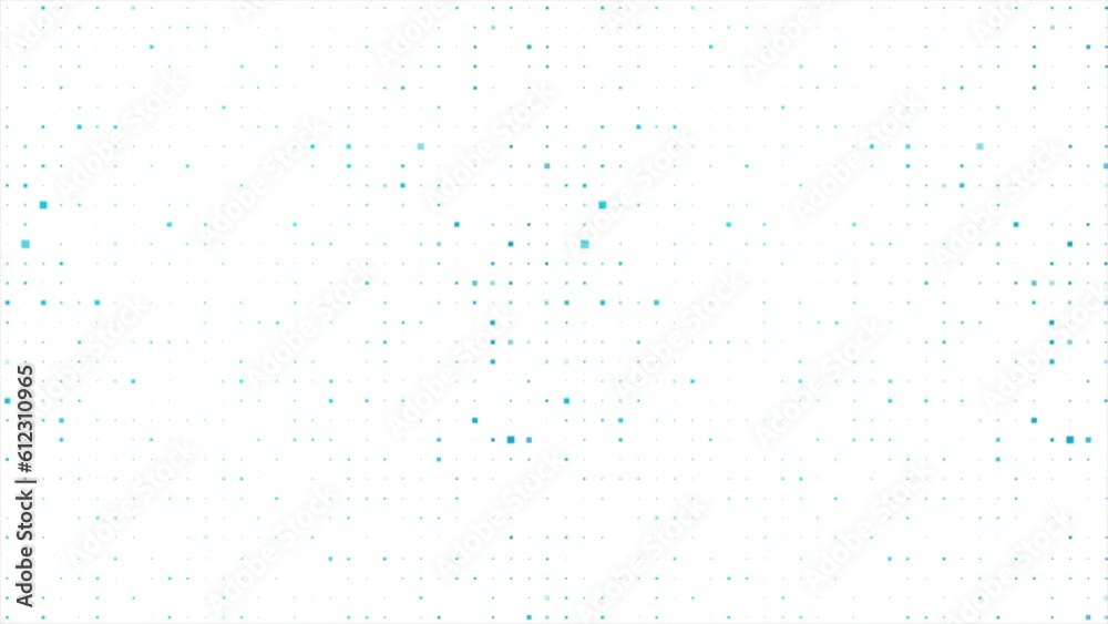 Bright blue small square dots abstract background. Seamless looping motion design. Video animation Ultra HD 4K 3840x2160