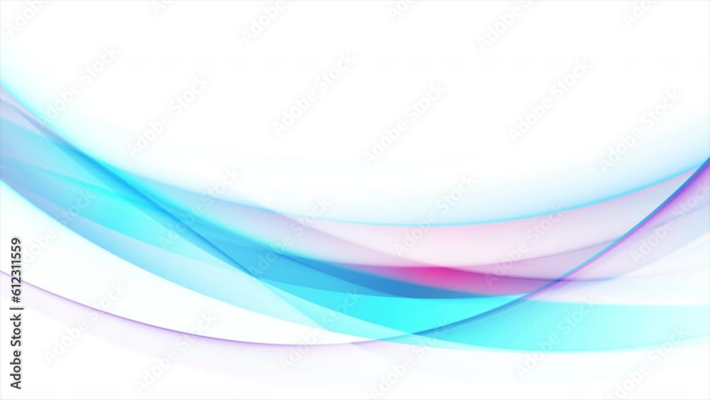 Shiny blue violet glossy waves abstract background. Seamless looping motion design. Video animation Ultra HD 4K 3840x2160