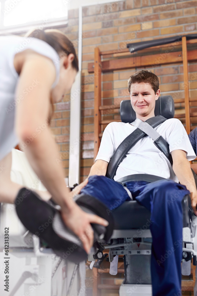 Man receiving physical therapy Man receiving physical therapy