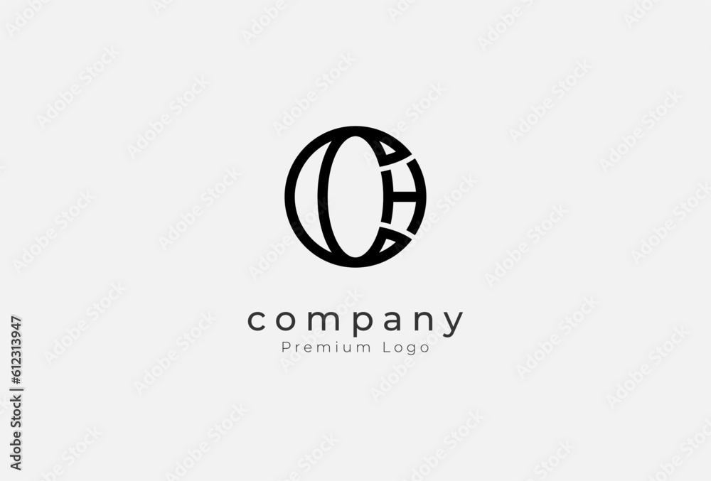 Abstract Initial letter CH monogram Logo Design, letter CH with modern and minimalist style logo design inspiration, vector illustration Abstract Initial letter CH monogram Logo Design, letter CH with modern and minimalist style logo design inspiration, vector illustration