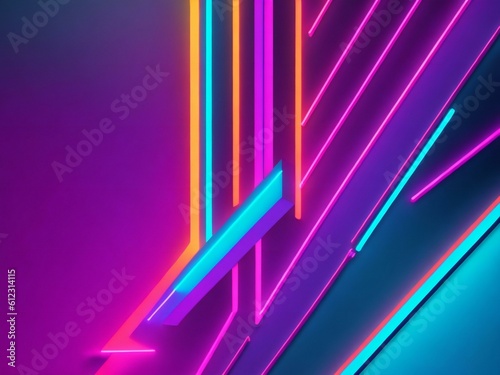 colorful light neon background wallpaper ai generated