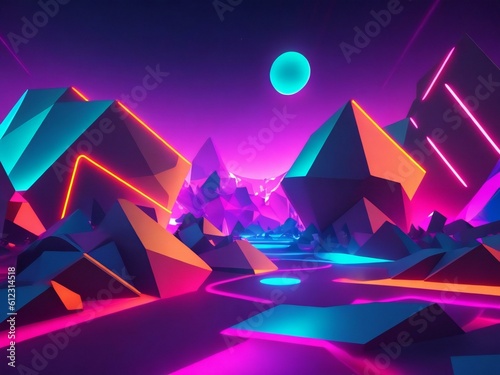 colorful light neon background wallpaper ai generated