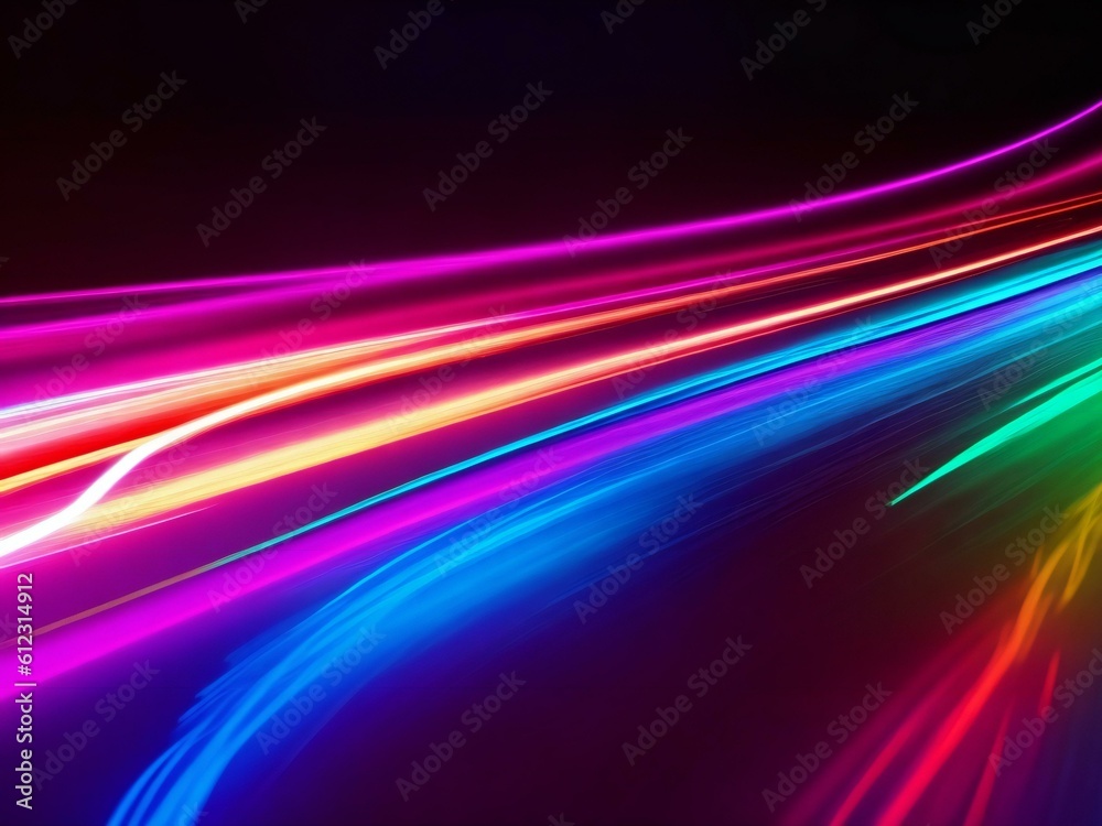 colorful light neon background wallpaper ai generated