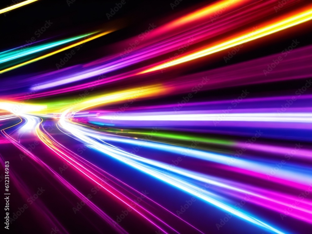 colorful light neon background wallpaper ai generated