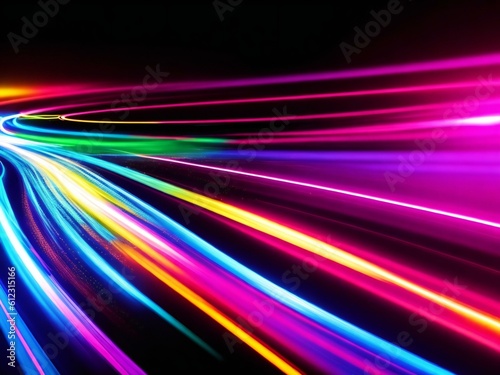 colorful light neon background wallpaper ai generated