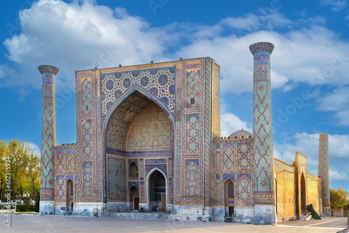 Tableau sur toile Ulugh Beg Madrasa, Samarkand, Uzbekistan