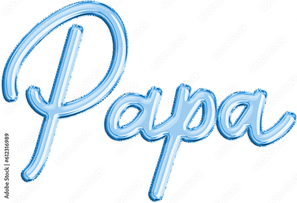 Blue Balloon Metallic Foil Father's Day Typography Message Blue Balloon Metallic Foil Father's Day Typography Message