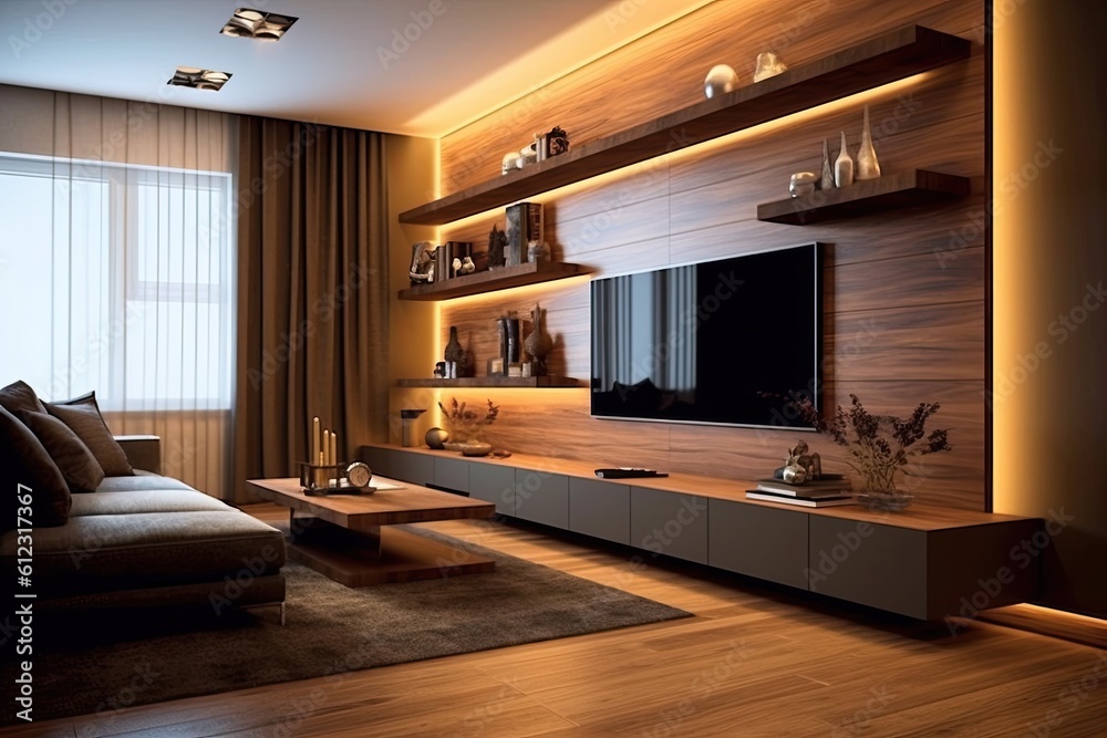 modern living room interior with tv set and sofa modern living room interior with tv set and sofa