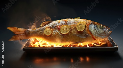 fish on a grill
