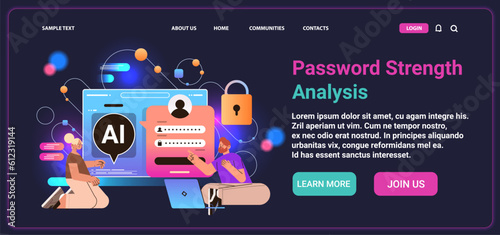 people secure and protecting personal data with ai bot helper password strength analysis artificial intelligence tech