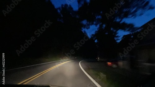 Drive Home Night Timelapse photo