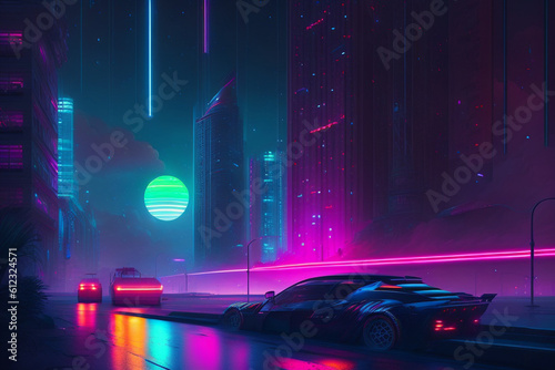 night traffic in the city