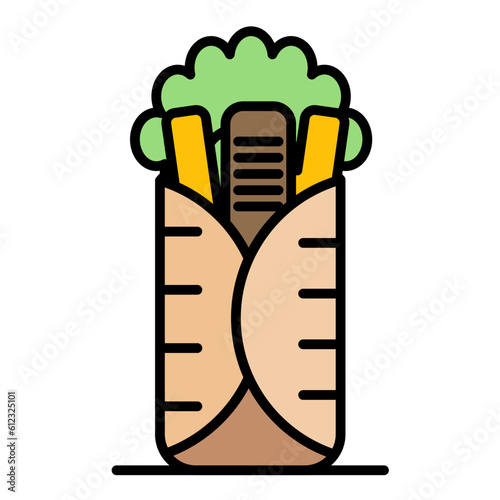 Falafel Line Color Icon