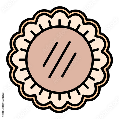 Meat Pie Line Color Icon