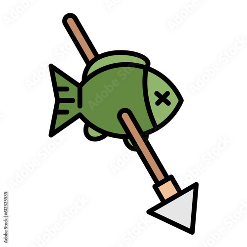 Spearfishing Line Color Icon