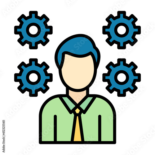 Administration Line Color Icon