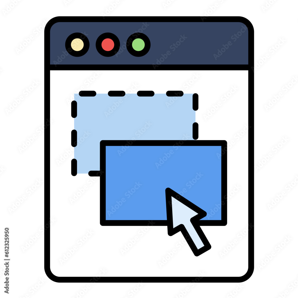 Drag and Drop Line Color Icon Drag and Drop Line Color Icon