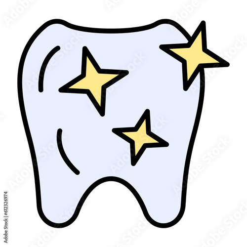 Clean Tooth Line Color Icon