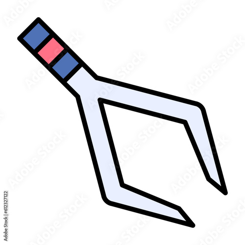 Tweezers Line Color Icon