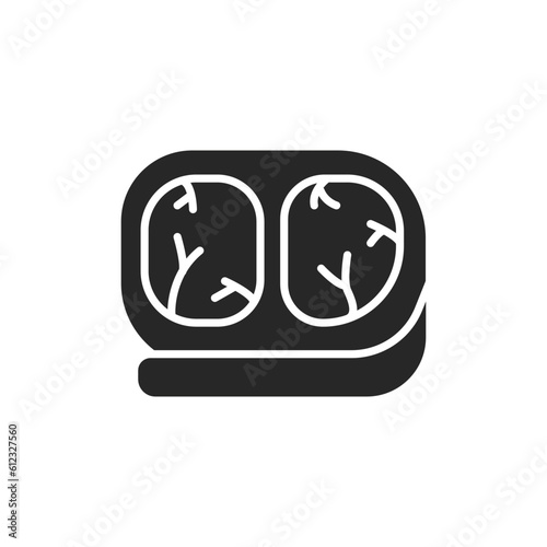 Ultrasonic diagnostic thyroid gland color line icon. Pictogram for web page, mobile app, promo.