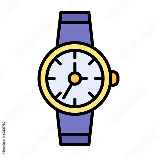 Wristwatch Line Color Icon