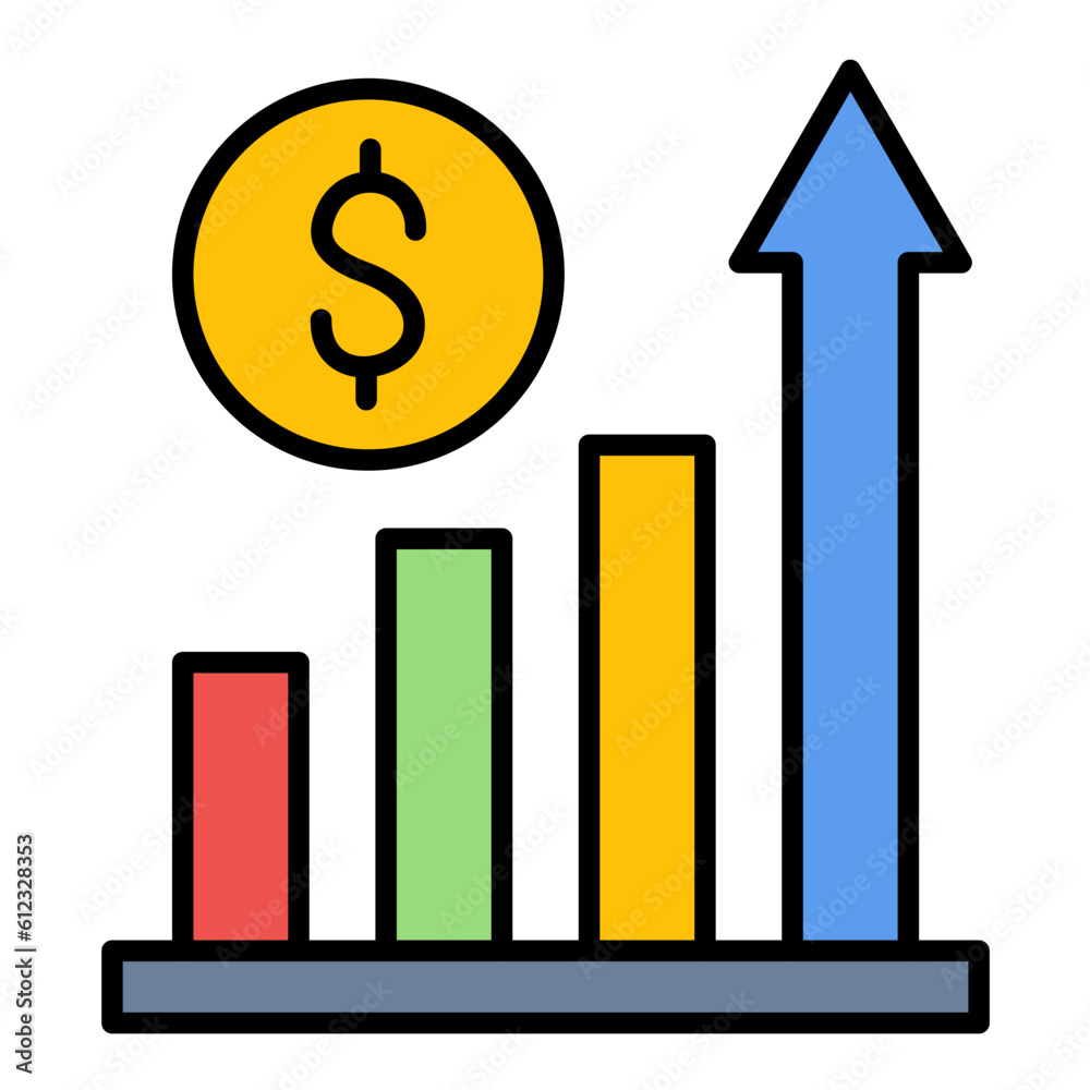 Profits Line Color Icon