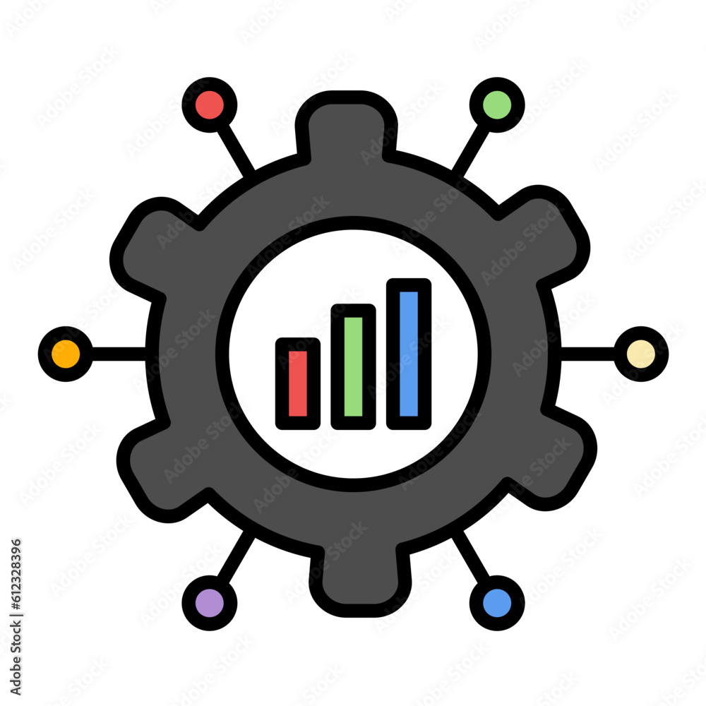 Project Management Line Color Icon Project Management Line Color Icon