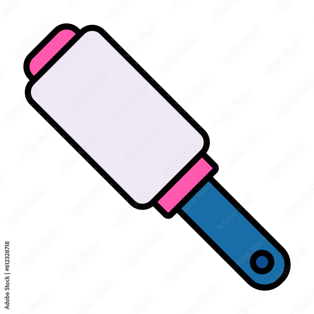 Lint Roller Line Color Icon Lint Roller Line Color Icon