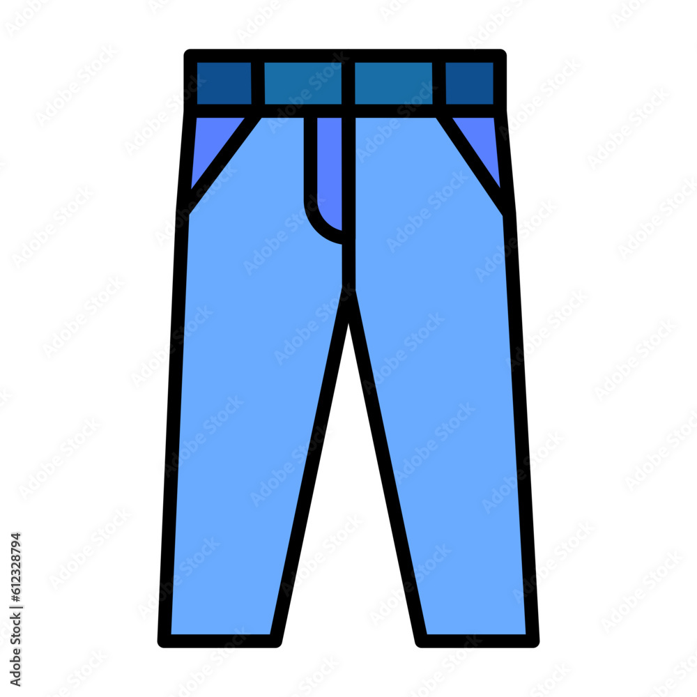 Pants Line Color Icon Pants Line Color Icon