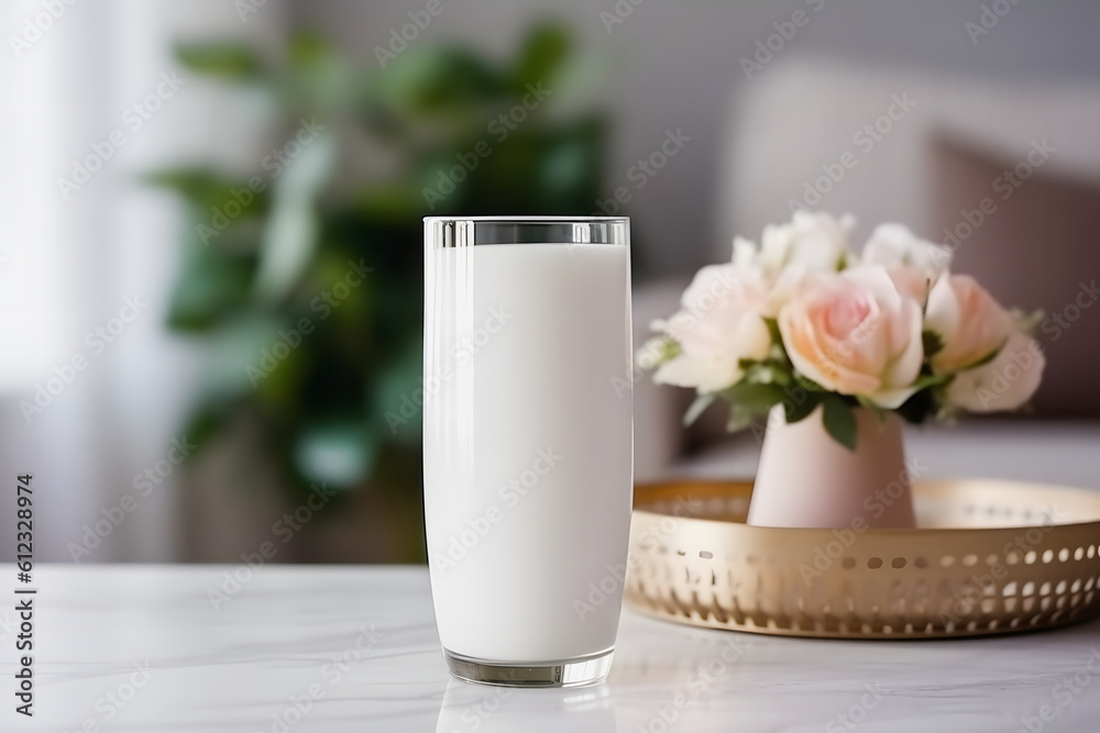 Boho Studio Style White Tumbler Mockup with Flower Vases: High-Quality Product Image Boho Studio Style White Tumbler Mockup with Flower Vases: High-Quality Product Image