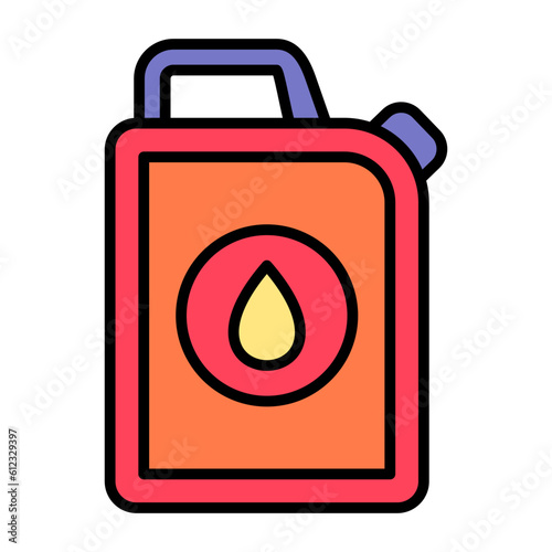 Oil Canister Line Color Icon