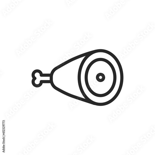 Pork shank color line icon. Pictogram for web page, mobile app, promo.
