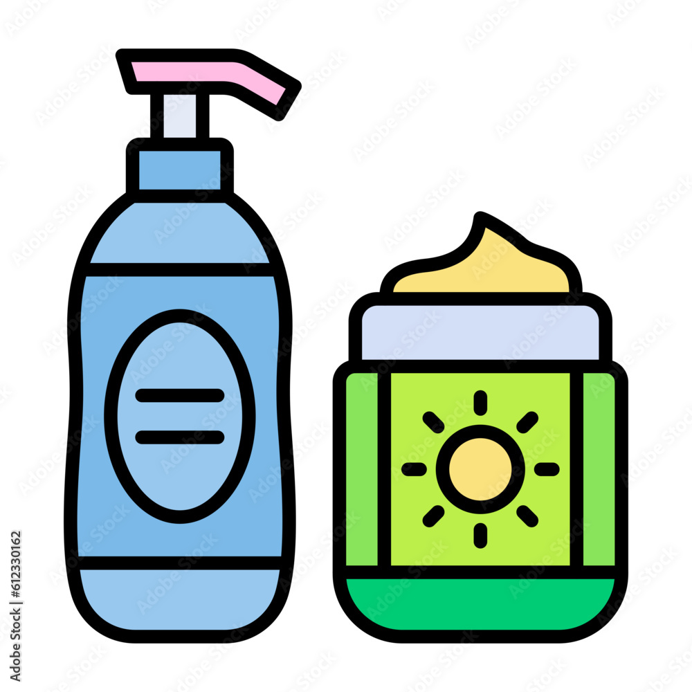 Skincare Line Color Icon Skincare Line Color Icon