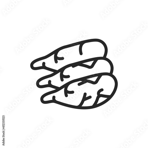 Horse meat steaks color line icon. Pictogram for web page, mobile app, promo.