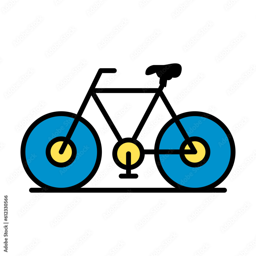 Cycling Line Color Icon