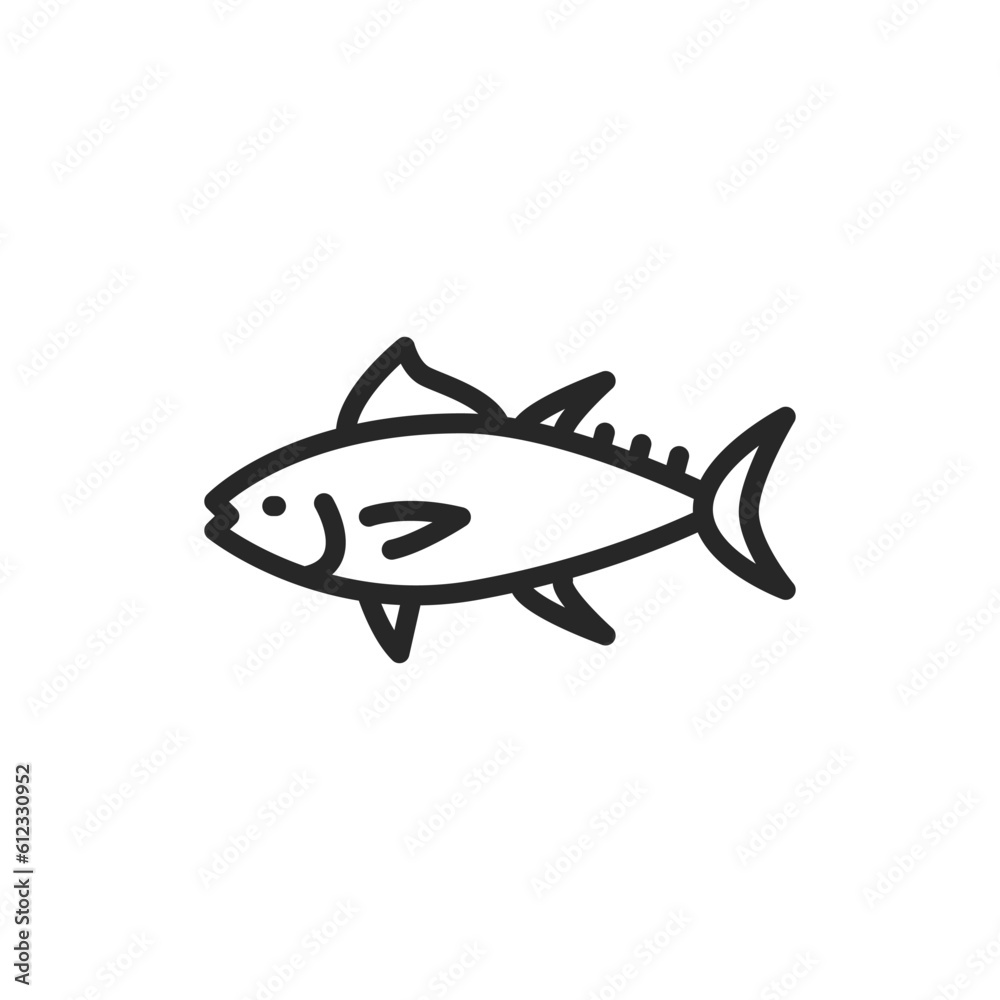 Obraz premium Tuna color line icon. Pictogram for web page, mobile app, promo.