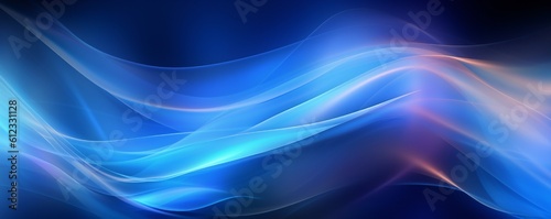 Gradient dynamic blue lines background Generative AI