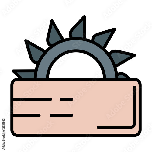 Table Saw Line Color Icon