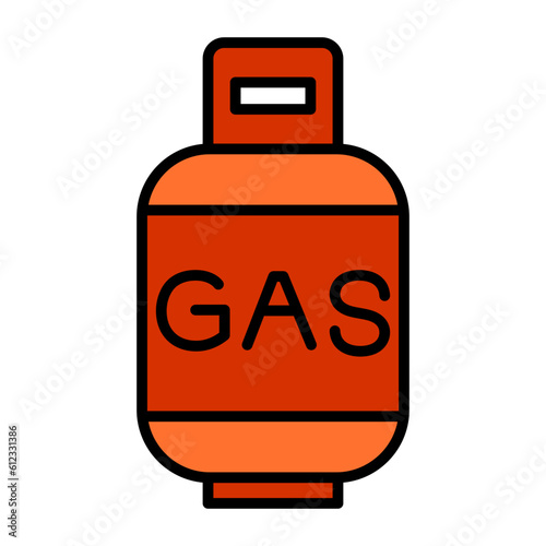 Gas Cylinders Line Color Icon