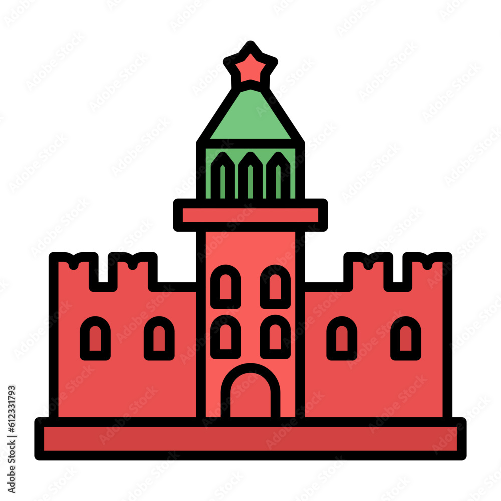 Kremlin Line Color Icon