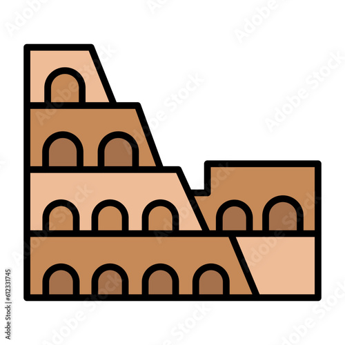 Coliseum Line Color Icon