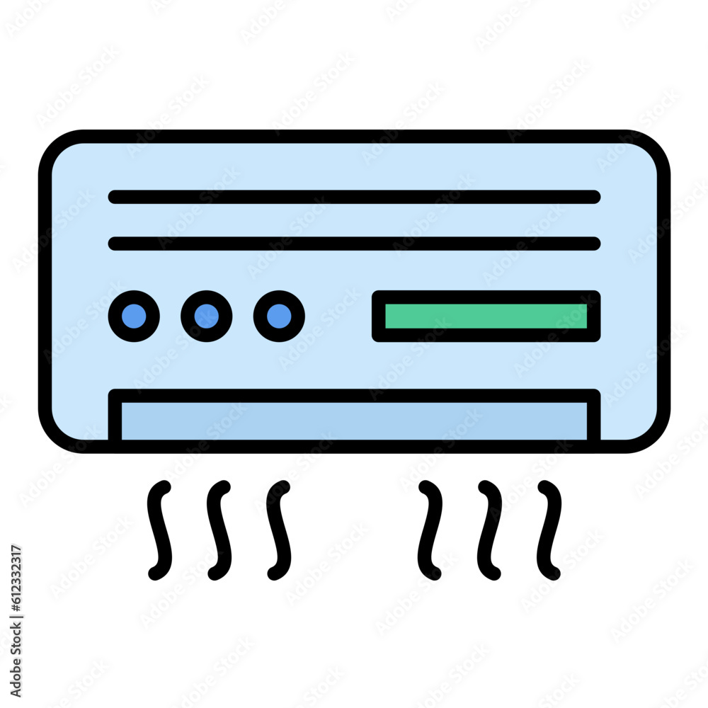 Air Conditioner Line Color Icon