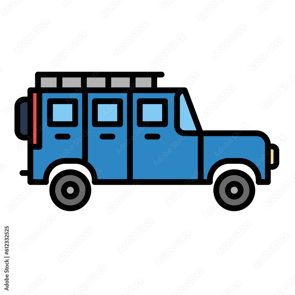 Jeep Line Color Icon