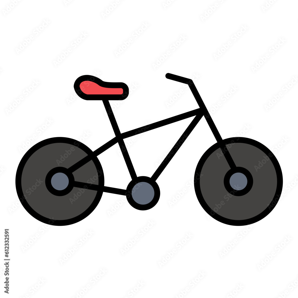 Bicycle Line Color Icon