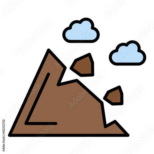 Landslide Line Color Icon