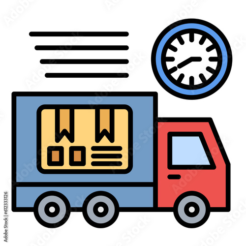 Delivery Service Line Color Icon