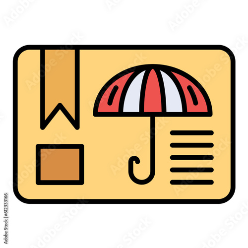 Keep Dry Line Color Icon