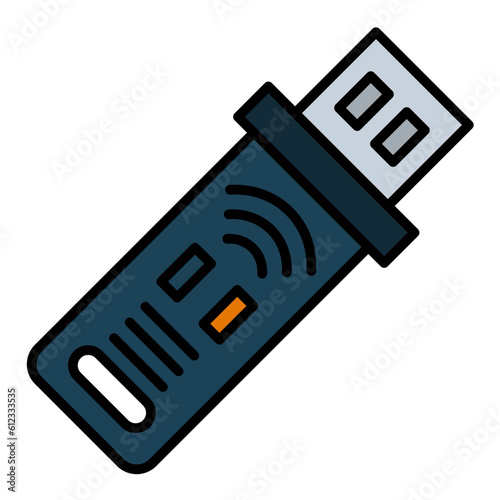 Dongle Line Color Icon