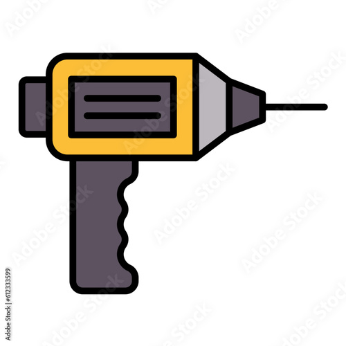 Hand Drill Line Color Icon