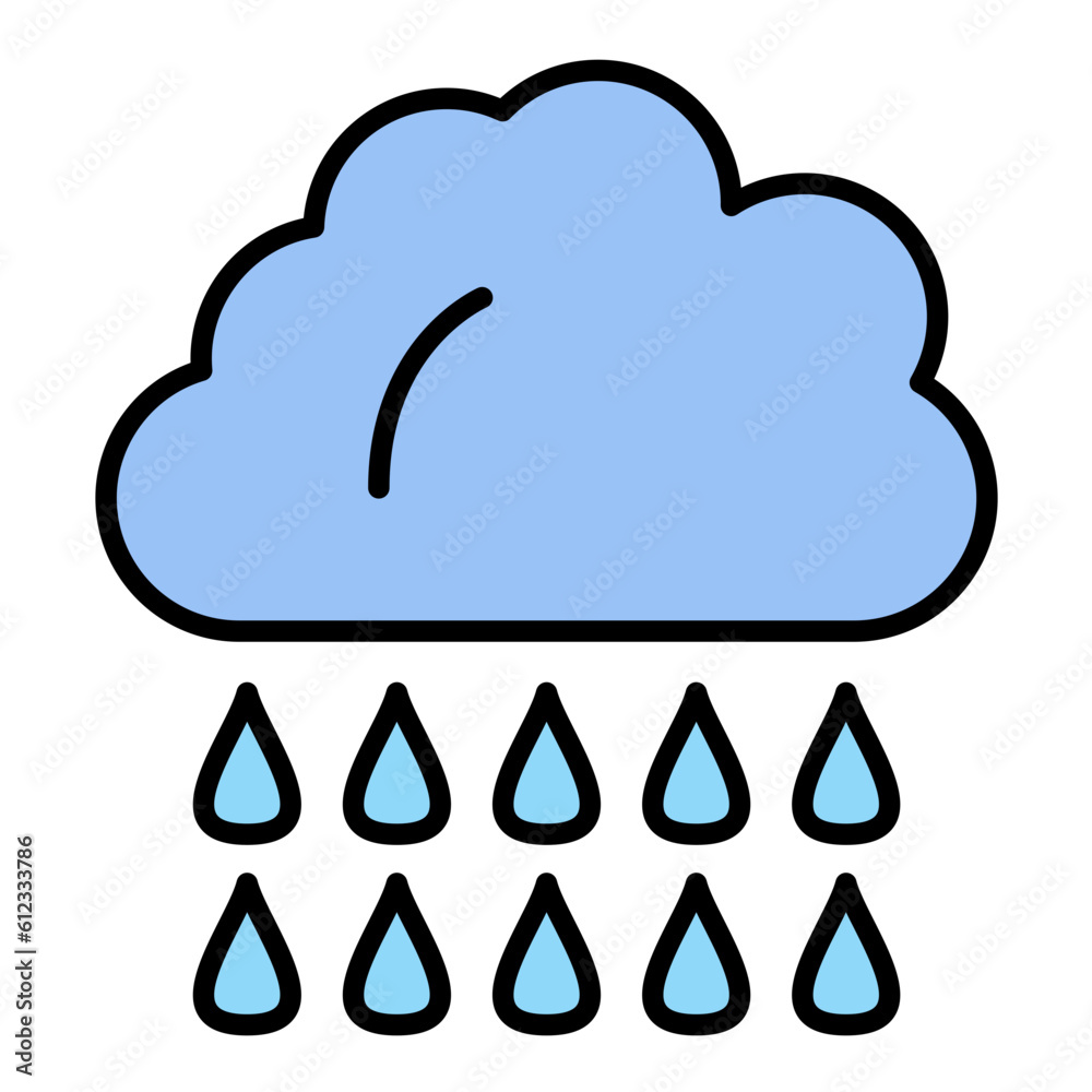 Rainy Day Line Color Icon Rainy Day Line Color Icon